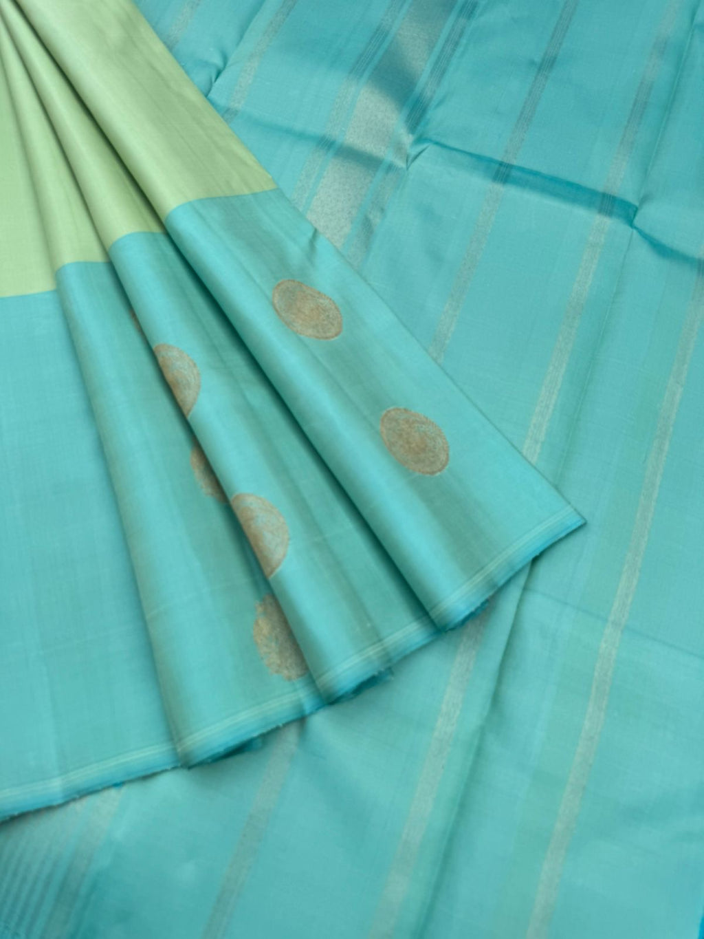 Album Untouched - beautiful pastel pista green with one side broad ice blue borders