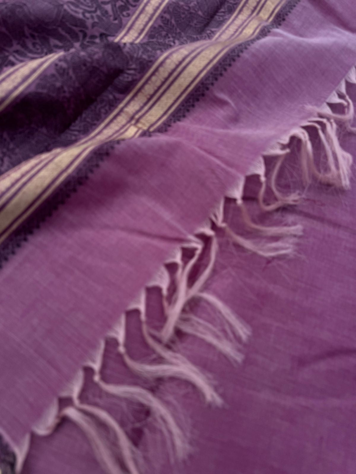 Zari Touched Mangalavastaram - dusky blackcurrant tone