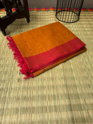 Pragatham - Contrast Play - mustard and red