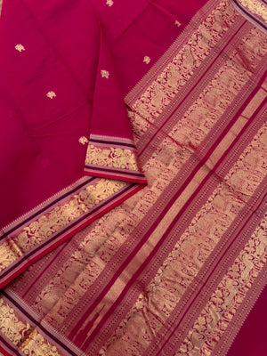 Zari Touched Mangalavastaram - the traditional Kim Kim red