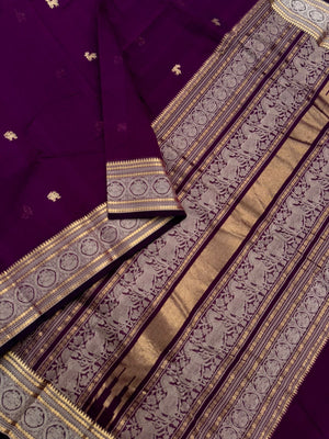 Zari Touched Mangalavastaram - dark deep purple