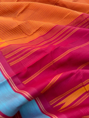 Signature Silk Cotton - mustard rust and aaraku kasa kasa kattam