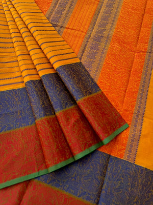 Mangalavastaram - a grandest mustard veldhari with grand border