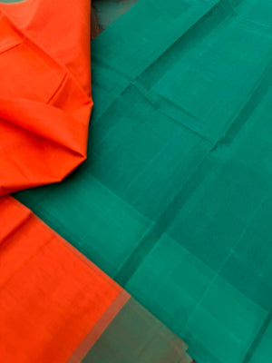 Pragatham - Contrast Play- Fanta orange and green