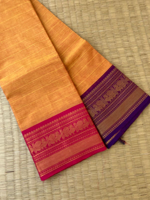 Kanchi X Chettinad - apricot and peach with Ganga jammuna
