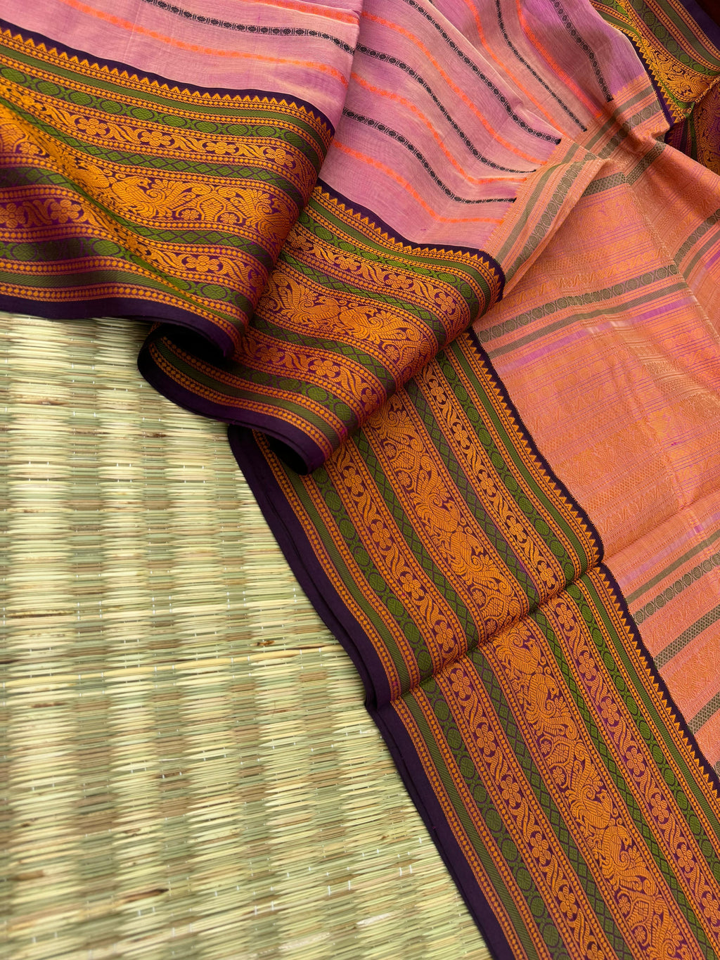 Woven Motifs Silk Cotton - dusk beige pink veldhari