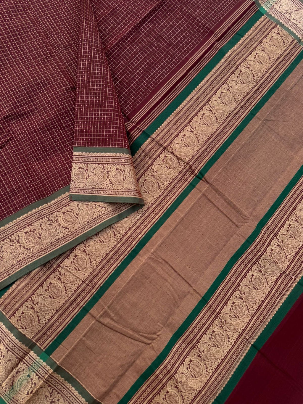 Mangalavastaram - deep maroon lakshadeepam