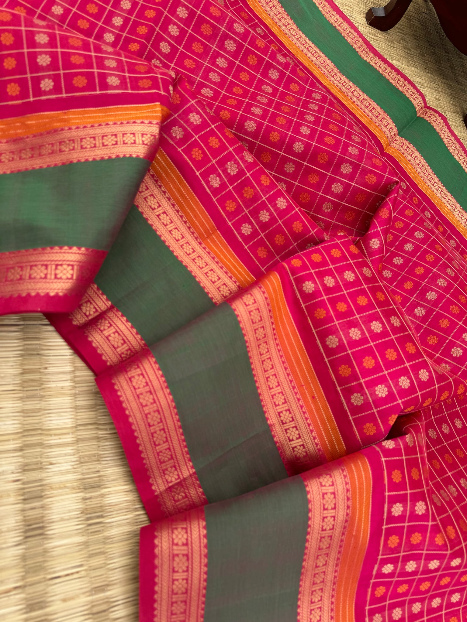 Woven Motifs Silk Cotton - pink 1000 buttas