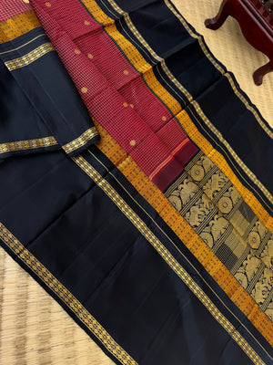 Vintage Ragas on Korvai Kanchivaram - the most beautiful wine and black with all stunning vintage elements