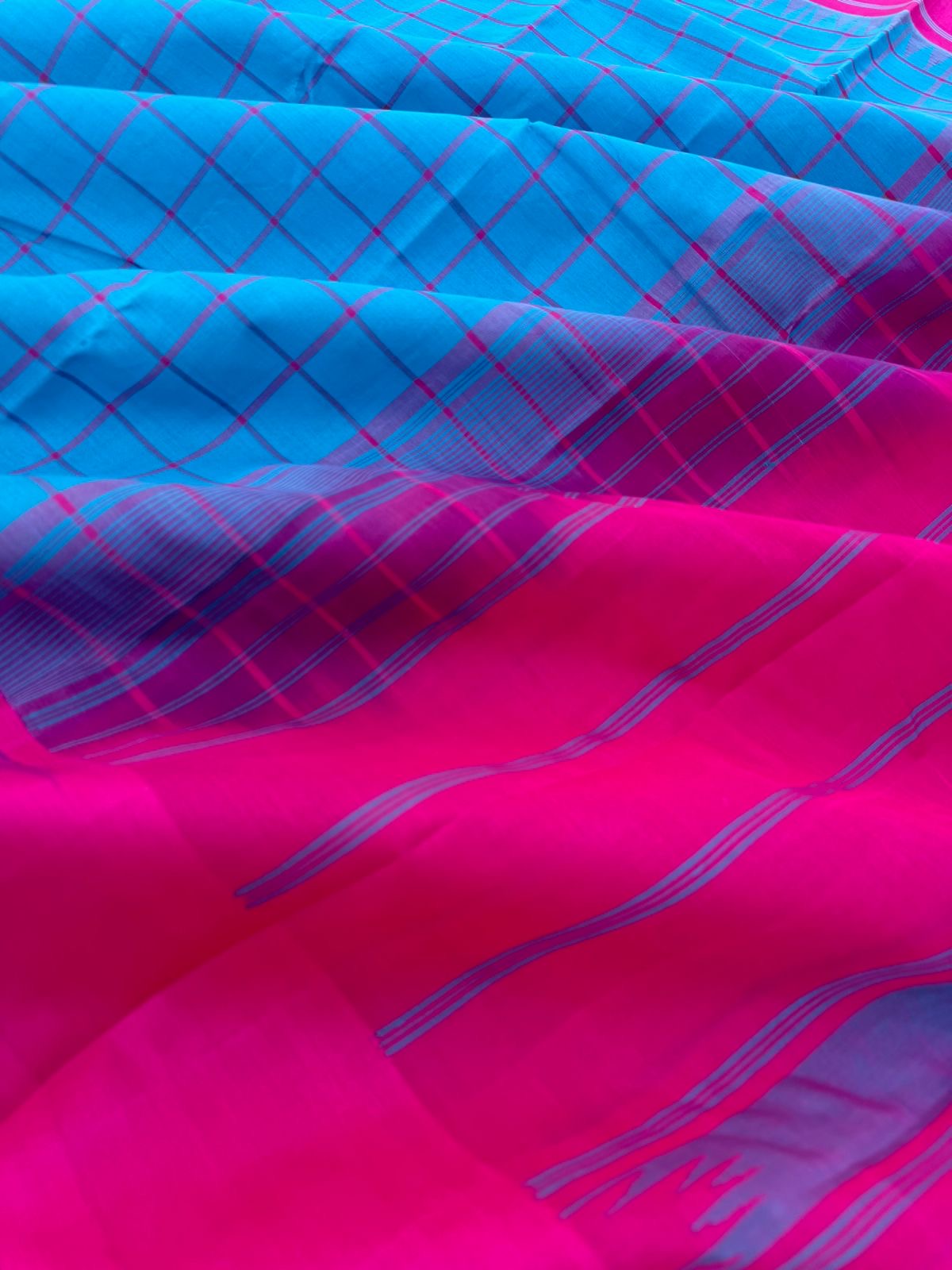 Signature Silk Cotton - sulphate blue and pink