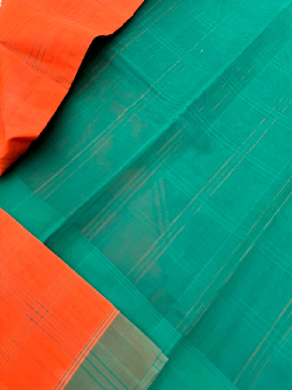 Pragatham - Contrast Play - fanta orange and green