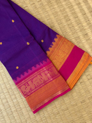 Kanchi X Chettinad - violet and ganga jammuna