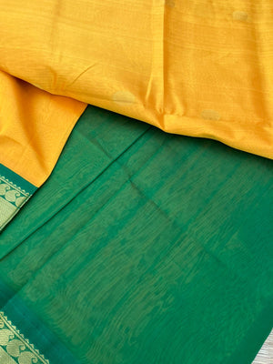 Korvai Silk Cottons - yellow and green
