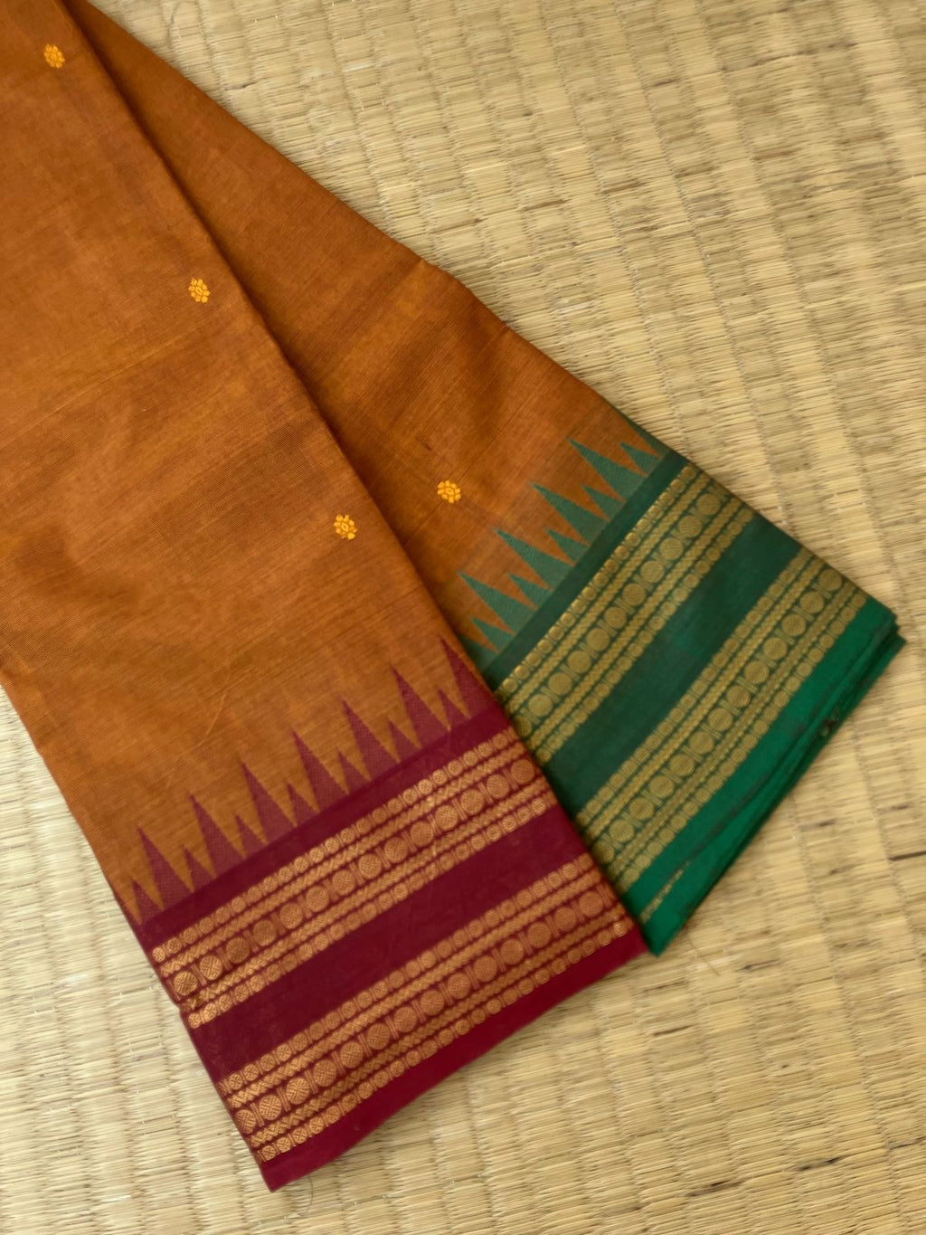 Kanchi X Chettinad - rusty caramel brown
