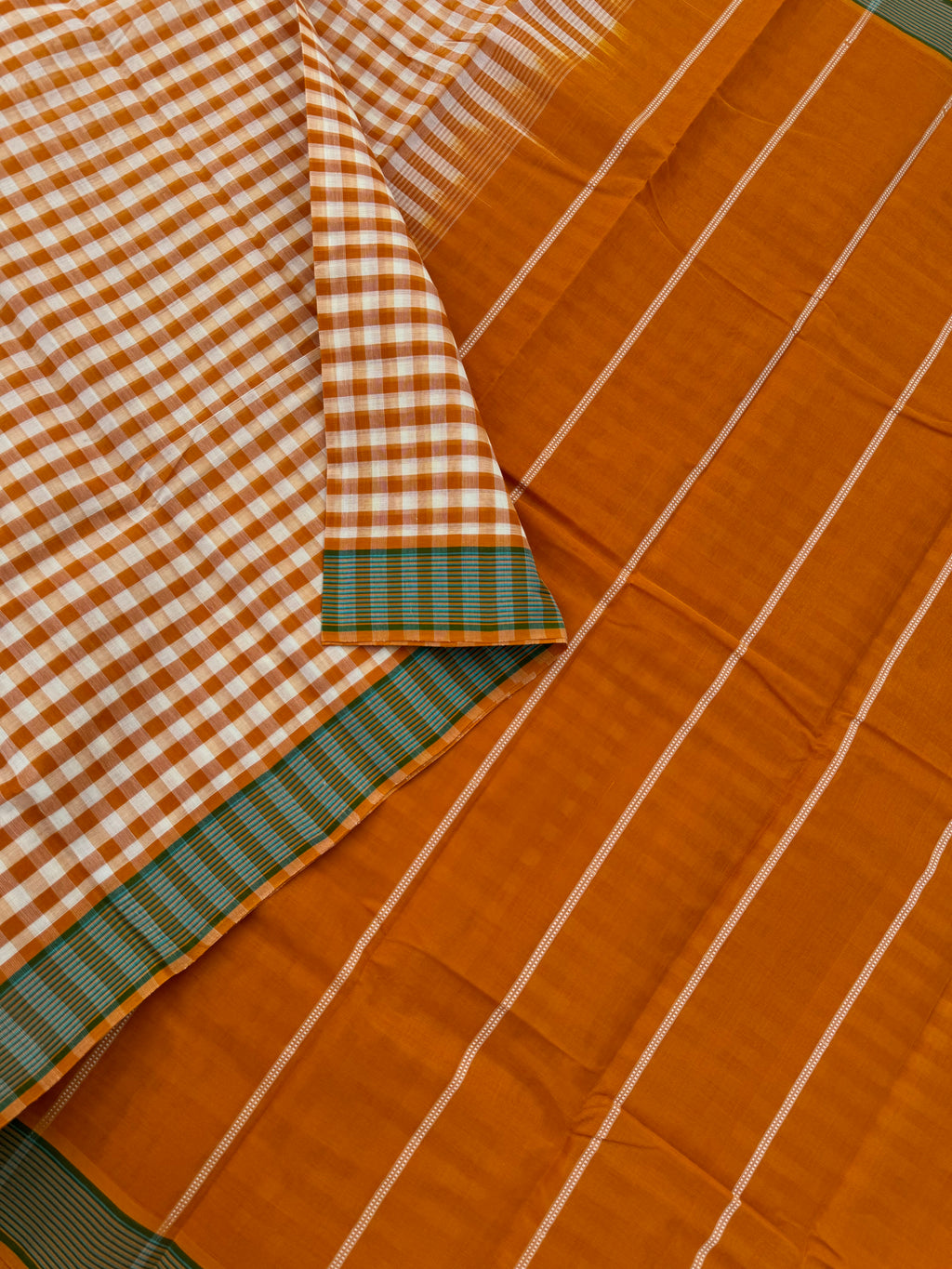 Pragatham - Contrast Play - rusty orange beige