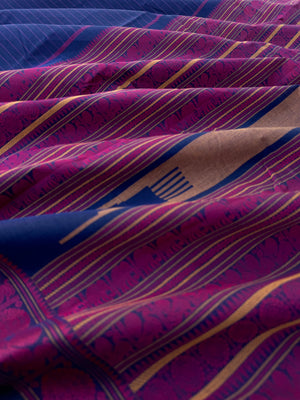 Mangalavastaram - deep navy blue and grandest pallu
