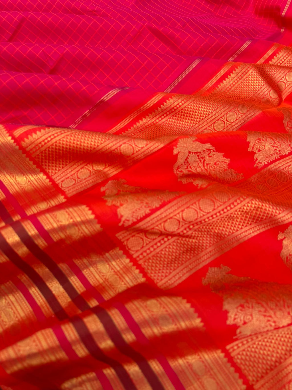 Roja - Our Bestselling Shade of red pink Kanchivarams -