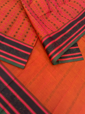 Mangalavastaram - rustic orange 1000 buttas