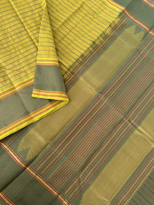 Woven Motifs Silk Cotton - pale green veldhari