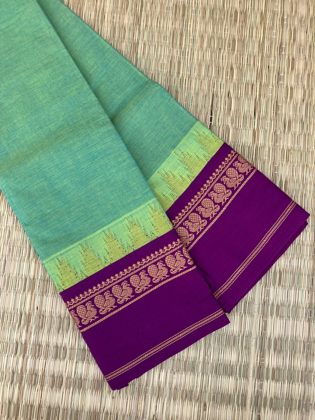 Korvai Stories - aqua and purple