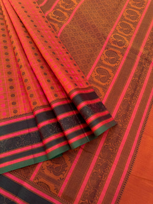 Mangalavastaram - rustic orange 1000 buttas