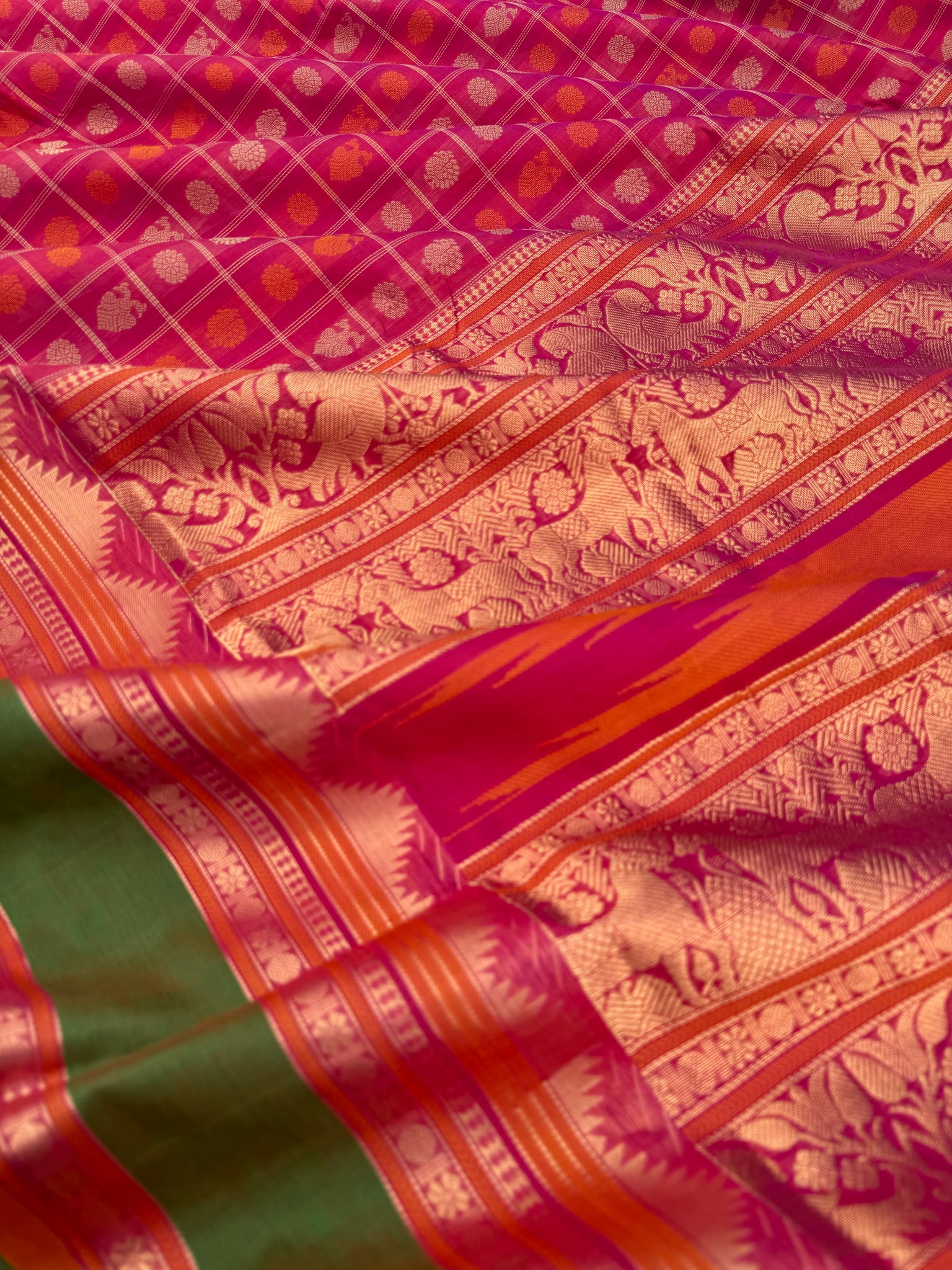 Woven Motifs Silk Cotton - pink 1000 buttas