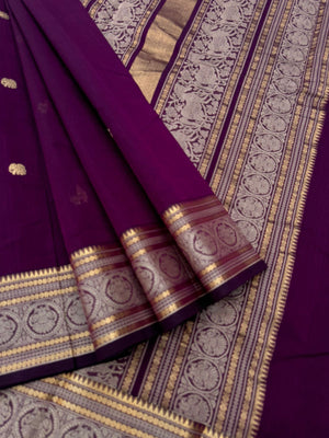 Zari Touched Mangalavastaram - dark deep purple