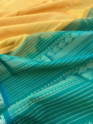 Korvai Silk Cottons - yellow and green