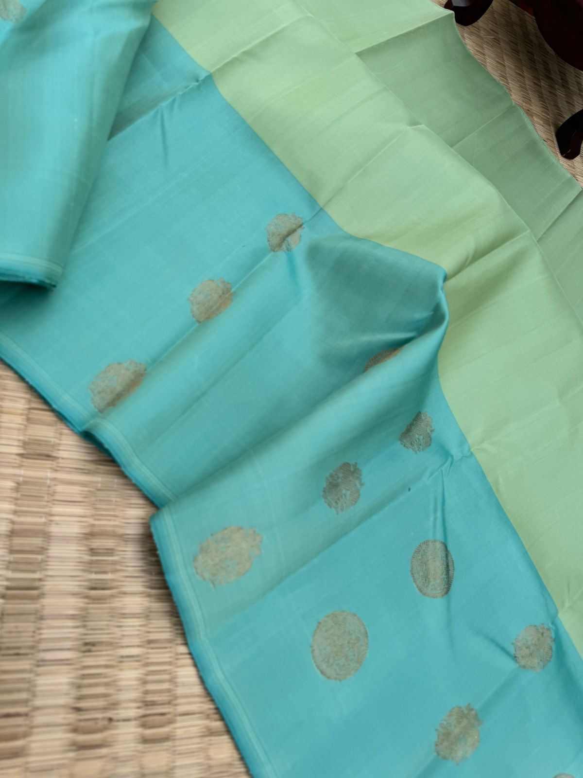 Album Untouched - beautiful pastel pista green with one side broad ice blue borders