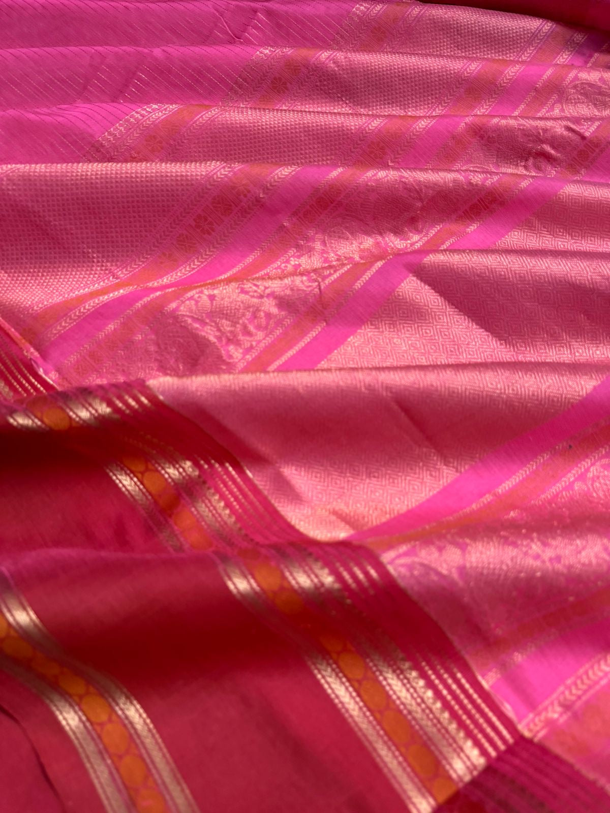 Zari Kissed Silk Cotton - paneer rose pink Vairaoosi