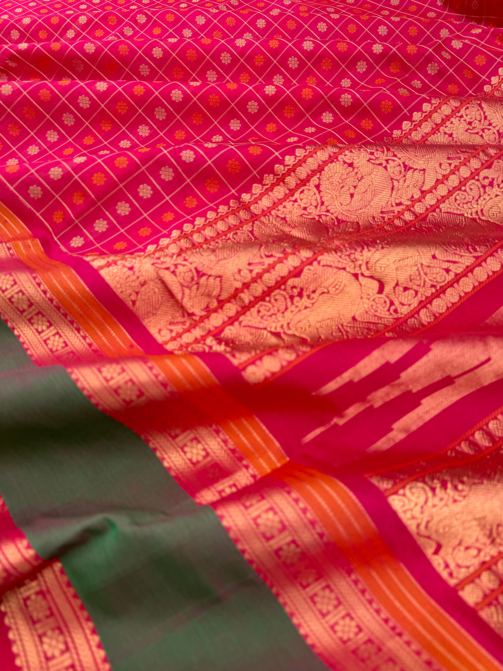 Woven Motifs Silk Cotton - pink 1000 buttas