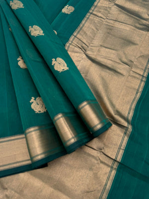 Zari Touched Mangalavastaram - stunning core of emerald green