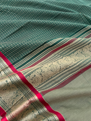 Mangalavastaram - deep dark green lakshadeepam