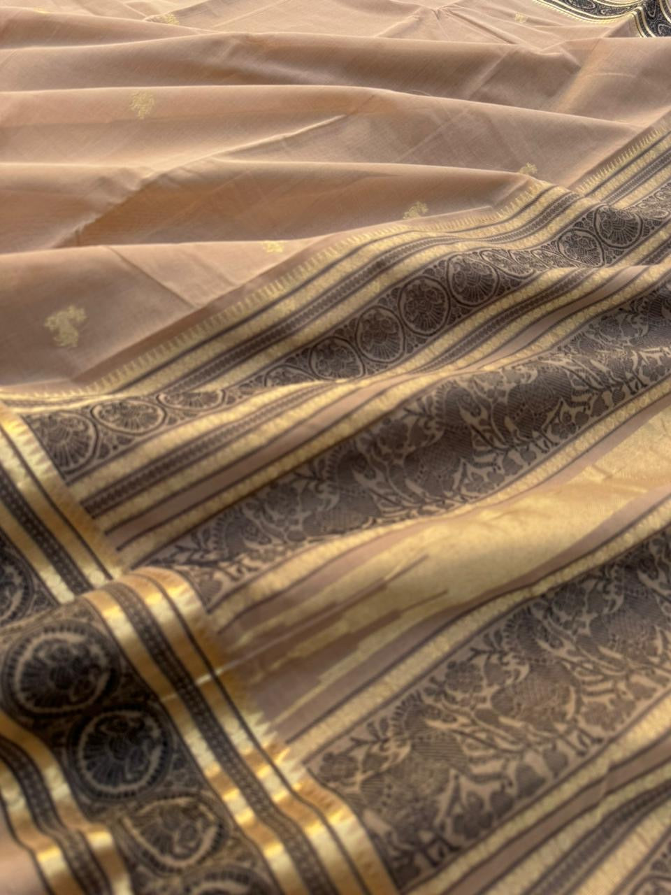 Zari Touched Mangalavastaram - sandal wood tone