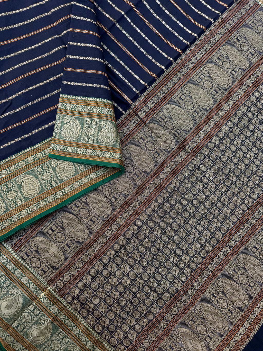 Mangalavastaram - mid night blue veldhari