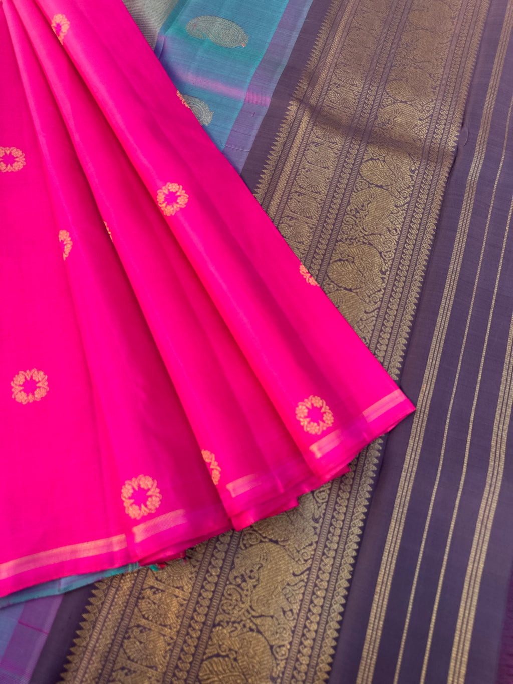 Diwali Edits - Kanchivaram For All Occasions - most gorgeous pink borderless kanchivaram with double pallu concept with butta woven blouse