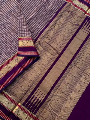 Zari Touched Mangalavastaram - deep purple 20000 woven buttas