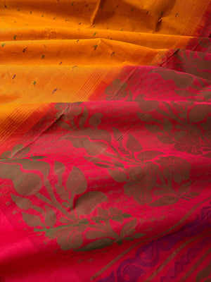 Pragatham - Contrast Play - mustard and red