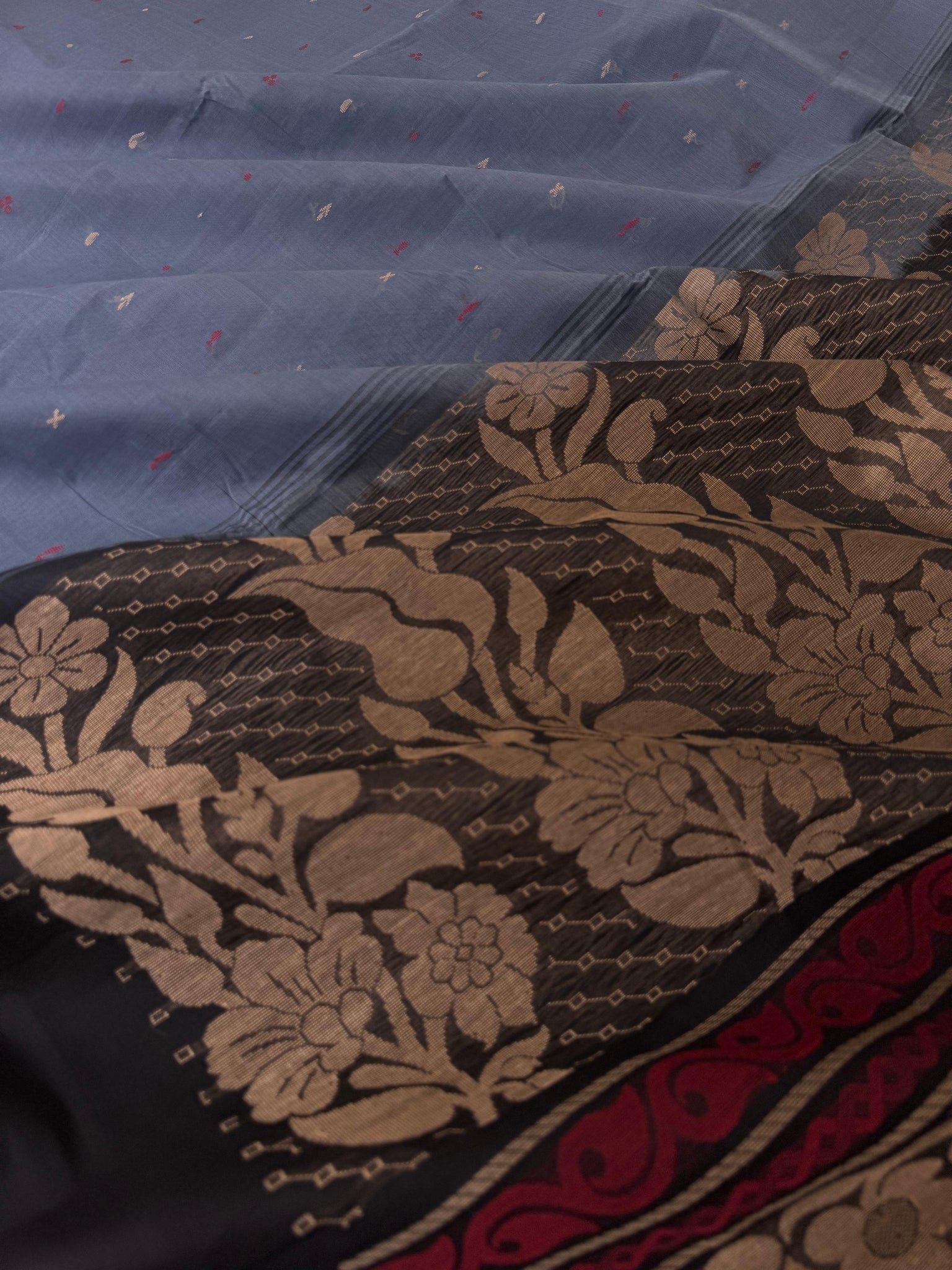 Pragatham - Contrast Play - bluish grey and black