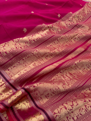 Zari Touched Mangalavastaram - the traditional Kim Kim red