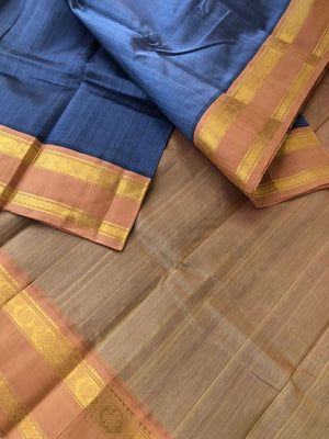 Bliss of Korvai Silk Cottons - bluish grey is unusual