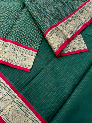 Mangalavastaram - deep dark green lakshadeepam