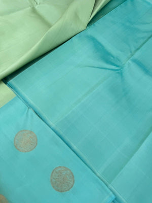 Album Untouched - beautiful pastel pista green with one side broad ice blue borders