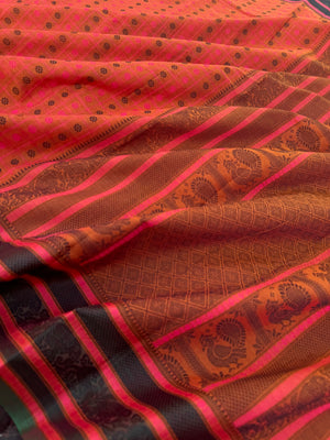 Mangalavastaram - rustic orange 1000 buttas