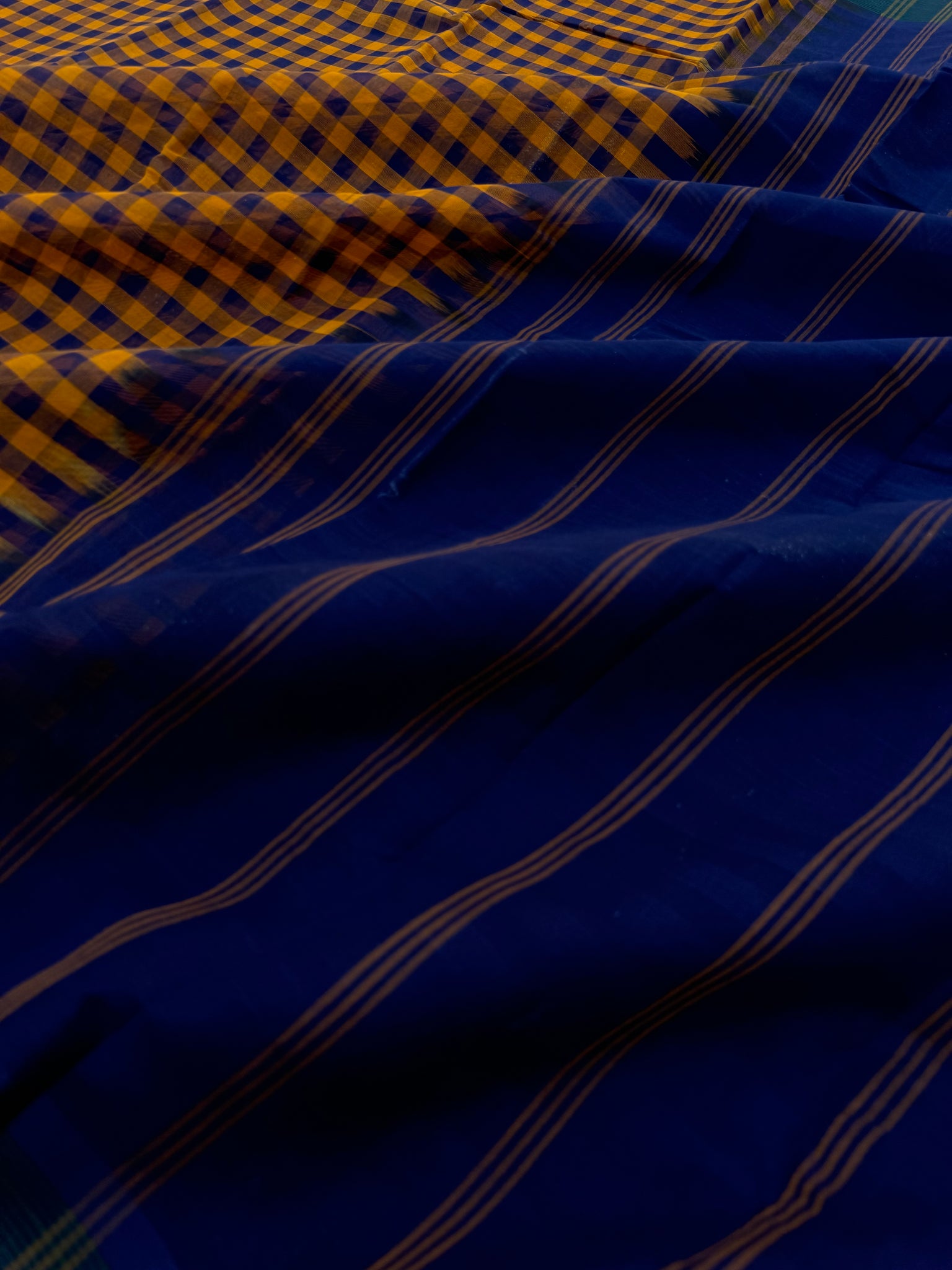 Pragatham - Contrast Play -the deep dark musturd and navy