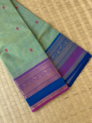 Kanchi X Chettinad - pale aqua