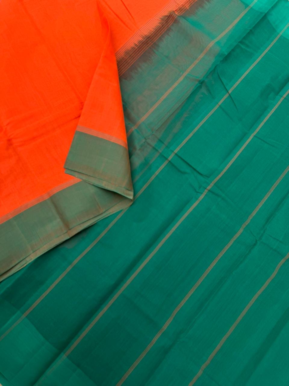 Pragatham - Contrast Play- Fanta orange and green