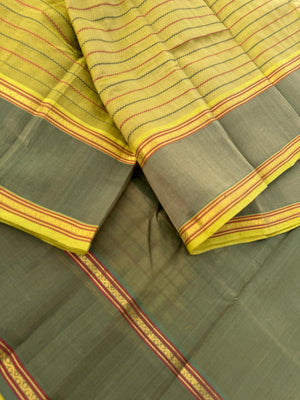 Woven Motifs Silk Cotton - pale green veldhari