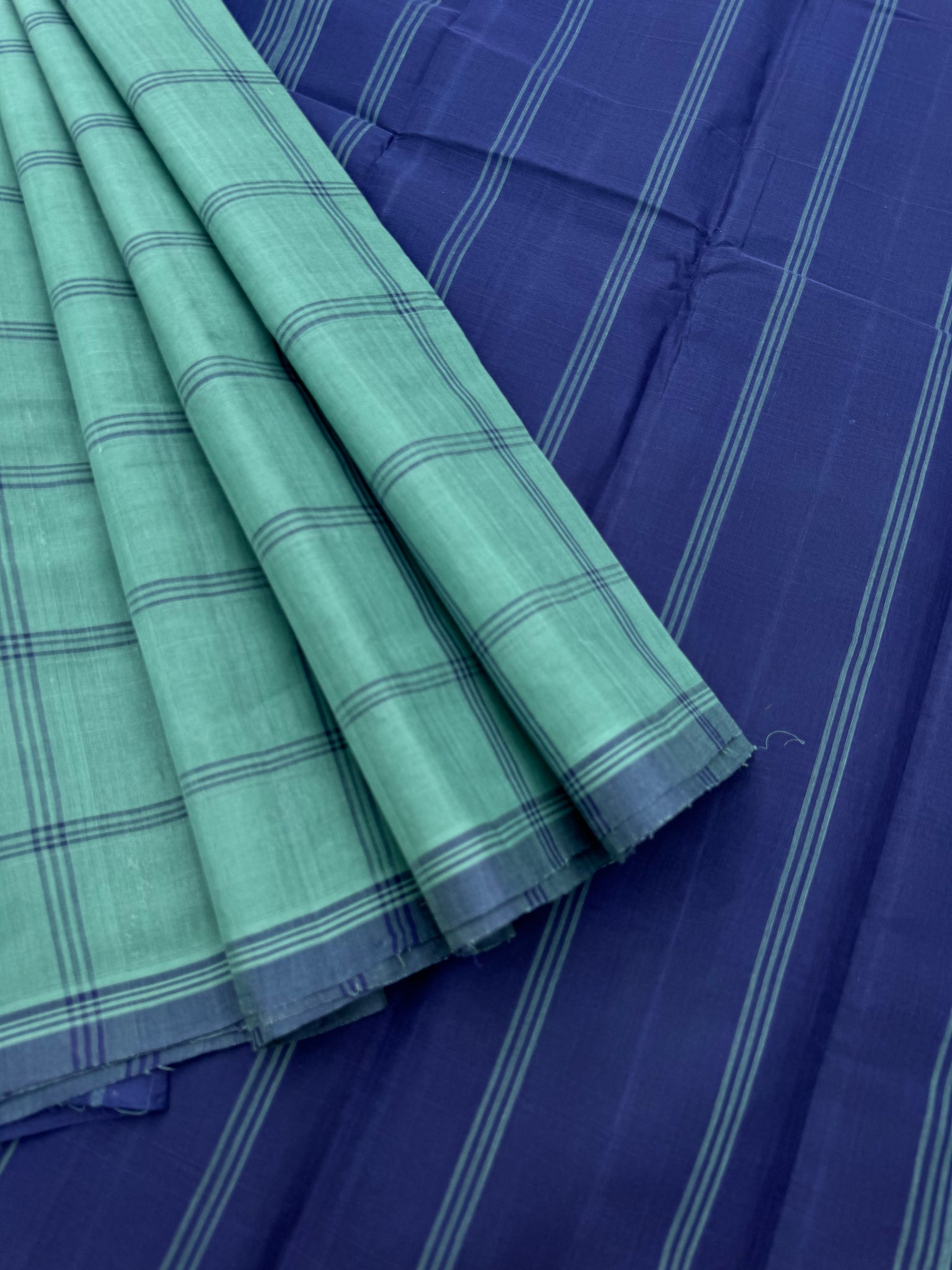 Pragatham - Contrast Play - pale and navy