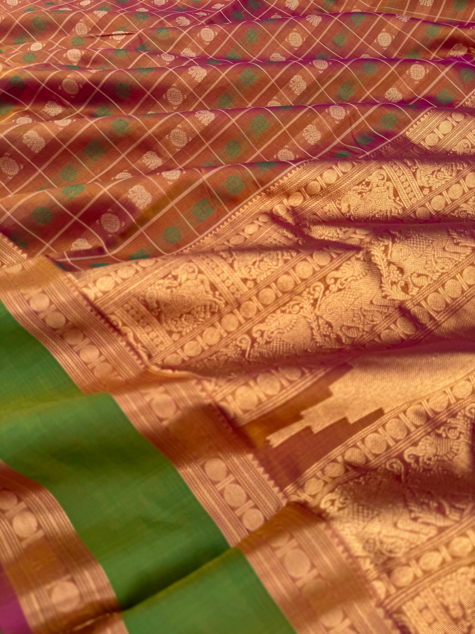 Woven Motifs Silk Cotton - a short keva tone 1000 buttas